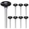 8pcs 1 8 Black Nylon Garage Door Rollers For 2 Track 4 25 Long Stem Quiet Wheels Bearing-free Design