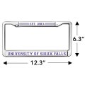 University Of Sioux Falls Full Size Standard License Plate Metal Frame