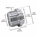 An20 Weld On Bung Aluminum Male Flare Weldable Fuel Tank Fitting Jic-20 An 1-5 8-12 Thread Hose Adapter Connector 2