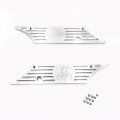 Httmt- Saddlebag Latch Cover Compatible With H-d Touring 1993-2013 Chrome Engraved Bat Billet