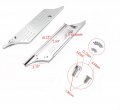 Httmt- Saddlebag Latch Cover Compatible With H-d Touring 1993-2013 Chrome Engraved Bat Billet