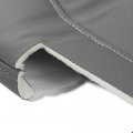 G-plus Leather Center Console Lid Armrest Jump Seat Cover Gray Compatible With 2013-2018 Dodge Ram