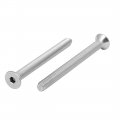 Uxcell M5x55mm 316 Stainless Steel Countersunk Flat Head Hex Socket Cap Screw 5pcs