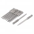 Uxcell 75mm Length 1 4 Hex Shank Hollow Magnetic T10 Torx Security Screwdriver Bits 10 Pcs