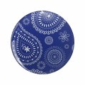 1080 Graphics Blue Paisley Key Chain Double Sided Stainless Steel Keychain 