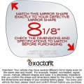 Exactafit 8208r Passenger Side Mirror Glass Right Replacement Compatible With 2004-2010 Toyota Sienna