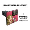 Wine Is Like A Push Up Bra For Your Personality Funny Tow Trailer Hitch Cover 1 25 In Receiver Black Abs Plastic With Uv