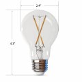 Feit Electric Led Clear A19 Medium Base Light Bulb 60w Equivalent 15 Year Life 810 Lumen 3000k Bright White Dimmable 4-pack