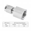 Uxcell Compression Tube Fitting 1 4npt Female Thread X 8 Od Straight Coupling Adapter 304 Stainless Steel 2pcs
