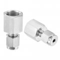 Uxcell Compression Tube Fitting 1 4npt Female Thread X 8 Od Straight Coupling Adapter 304 Stainless Steel 2pcs