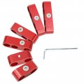 Easyberg Spark Plug Wire Separators Aluminum Kit 7mm 8mm 9 5mm Engine Separator Divider For Looms Sbc 350 Red 