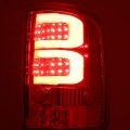 Auto Dynasty Pair Of Red Lens Dual 3d Led Tube Bar Tail Lights Brake Reverse Lamps Compatible With Ford F150 Lobo 04 05 06 07