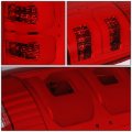 Auto Dynasty Pair Of Red Lens Dual 3d Led Tube Bar Tail Lights Brake Reverse Lamps Compatible With Ford F150 Lobo 04 05 06 07