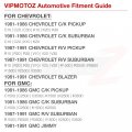 Vipmotoz Full Led Front Amber Side Marker Lights Compatible With 1981-1986 Chevy Gmc C K 10 20 30 1500 2500 3500 Pickup
