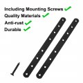 Uxcell Straight Bracket Stainless Steel 248x20mm Flat Brace Corner Fastener With Screws For Joint Repair Plate Brackets Black