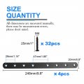 Uxcell Straight Bracket Stainless Steel 248x20mm Flat Brace Corner Fastener With Screws For Joint Repair Plate Brackets Black