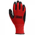 Grease Monkey General Purpose Nitrile Coated Work Gloves Size Large 12 Pack Red