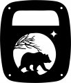 Jeeptails Bear Silhouette Tail Lamp Light Covers For Jeep Wrangler Tj And Yj Black Set Of 2 