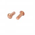 Uxcell 3mm X 8mm Round Shaft Copper Solid Rivets Fasteners Hardware Gold Tone 60 Pcs