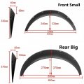 Universal Car Wheel Fender Flares 4 Piece Set 3 5 In Wide Body Arches Polyurethane Pu Material Black Modern Style Hm3566
