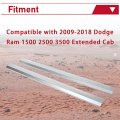 Hecasa Pair Outer Rocker Panel Slip-on Compatible With 2009-2018 Dodge Ram 1500 2500 3500 Truck Extended Cab