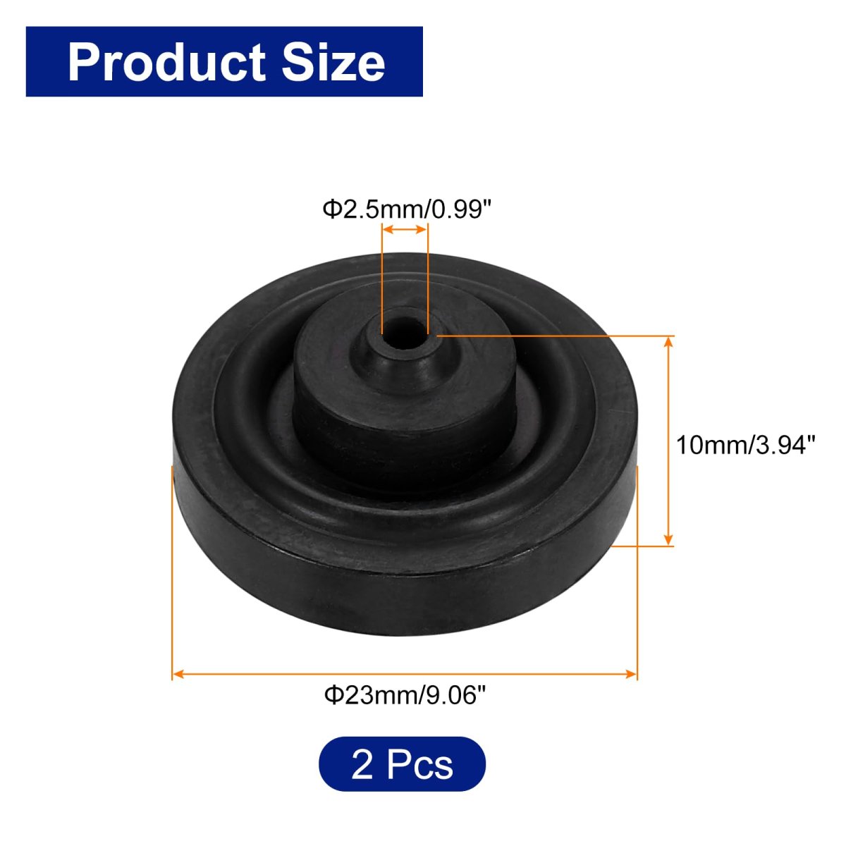2 Pcs Toilet Fill Valve Seal Replacement Tank Part For Diaphragm Od 9 06