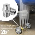 Hoypeyfiy 6pcs 25 Degree Surface Cleaner Tips With 2 5 Orifice Stainless Steel 4500 Psi 1 4 Male Npt Threaded Spray Nozzles