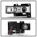 Acanii For 1988-1998 Chevy Gmc C K 1500 2500 3500 Suburban Tahoe Pickup Chrome Projector Headlights Headlamps Pair Set