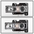 Acanii For 1988-1998 Chevy Gmc C K 1500 2500 3500 Suburban Tahoe Pickup Chrome Projector Headlights Headlamps Pair Set