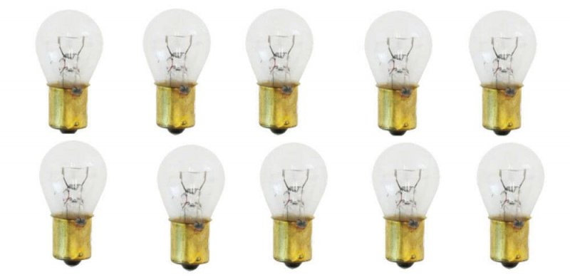 Pirate Mfg 1129 Stock 6v Tail Light Rear Brake Stop Turn Signal Lamps Bulbs Box Of 10 A-13465