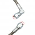Turbo Oil Feed Line 24 Steel Braided 4an 90 Degree Straight Hose End Pressure Stainless Remote Turbocharger Sensor Teflon 4 An