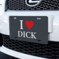 Graphics More I Love Dick Heart Novelty Metal Vanity Tag License Plate