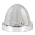 Red Clear Classic Watermelon Surface Mount 18 Led Turn Marker Light With Stainless Steel Bezel 3 4375 In Diameter X 2 625