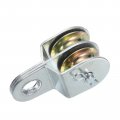 Uxcell 87mm Single Pulley Block Iron Hanging Wire Towing Wheel Cable Rope Runner Roller In Zinc Plated