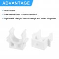 Uxcell 50pcs U-shaped Pipe Clamps Clips Ppr U Shaped Water Clamp Fit For 16mm 0 63 Od Pipes And Tubing Hoses Support White