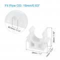 Uxcell 50pcs U-shaped Pipe Clamps Clips Ppr U Shaped Water Clamp Fit For 16mm 0 63 Od Pipes And Tubing Hoses Support White