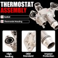 Engine Coolant Thermostat Housing Assembly For 2017 Land Rover Discovery 2016-2018 Range L405 2016-2017 Sport 2004-2021 Jaguar