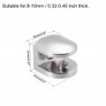 Uxcell Glass Shelf Support Zinc Alloy Clip Holder For 8mm-10mm Thickness 10pcs