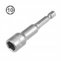 Uxcell 1 4 Quick-change Hex Shank 10mm Nut Setter Driver Drill Bit 65mm Length Metric No-magnetic