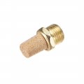 Uxcell Brass Exhaust Muffler 1 4 Pt Male Thread 19 32 Hex Sintered Air Pneumatic Bronze With Body Protruding 10pcs