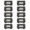 Lsailon 10pcs 4-way Roller Fairlead Stainless Steel Winch Replacement Fit For 4000 Lb Jeep Suv Truck Atv Utv 