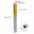 Uxcell Metric Thread Tap M10 X 1 H2 Titanium Coated M35 High Speed Steel Straight Flute Screw Milling Machine Taps Threading