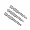 Uxcell 3 Pcs H4 4mm Ball End Screwdriver Bits S2 Steel Magnetic 2 Inch Long Drill Bit With 1 4 Hex Shank