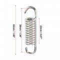 X Autohaux 4 Pcs 43mm 1 69 Motorcycle Muffler Exhaust Pipe Spring Universal Stainless Steel Silver Tone