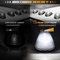 Hercoo Smoked Led Roof Lights White Cab Marker Clearance Running Compatible With 1999-2016 F250 F350 F450 F550 Super Duty