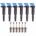 Ena Set Of 6 Blue Ignition Coil Pack With Platinum Spark Plug For Bmw 135i 335i 435i 535i 640i 740i X3 X5 X6 2010-2019 3 0l 4 