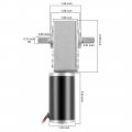 Uxcell Double Shaft Worm Gear Motor Dc 12v 220rpm High Torque Speed Reduction With Metal Gearbox