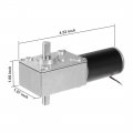 Uxcell Double Shaft Worm Gear Motor Dc 12v 220rpm High Torque Speed Reduction With Metal Gearbox