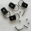Zcargel 4 Pieces D-rings For Boats Kayak Fishing Rigging-rings With Screws Canoes D Buckle D Ring Paddle Rings Stainless Steel