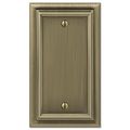 Amerelle 94bbb Continental Brushed Brass Cast 1 Blank Wallplate 